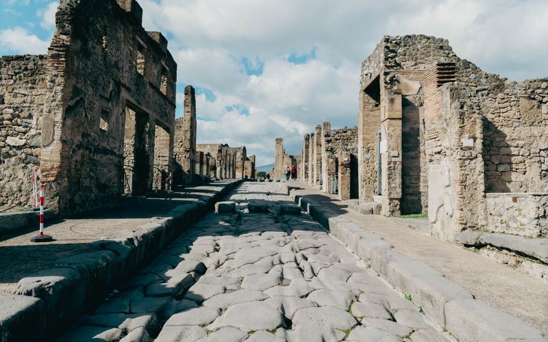 Pompeii ruins ancient city amphitheatre Italy