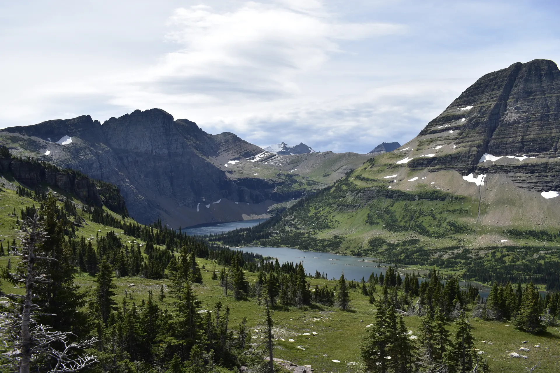 View of mountains and a lake in Montana, captured in summer. View of mountains and a lake in Montana, captured in summer.