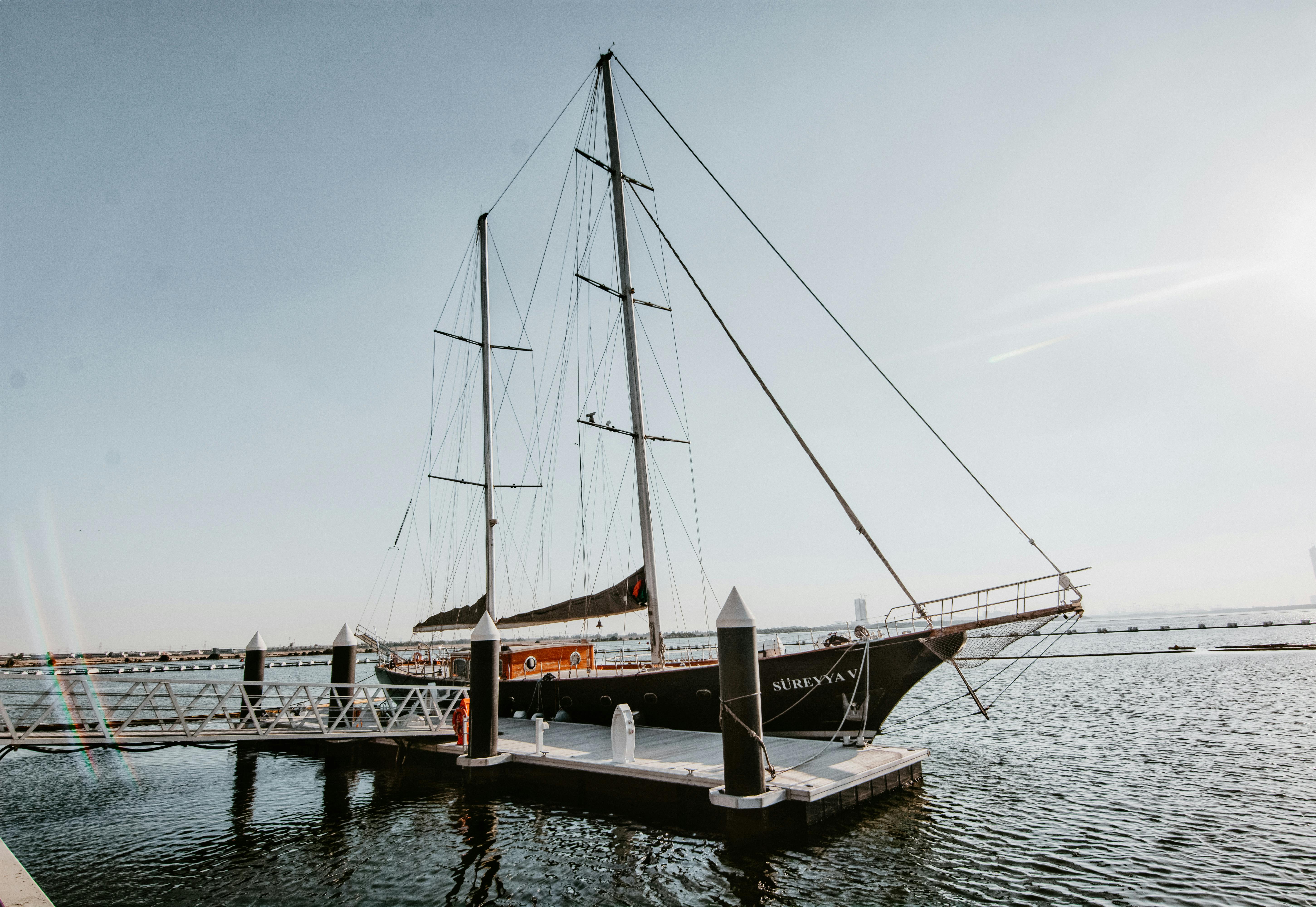 black sail sailboat