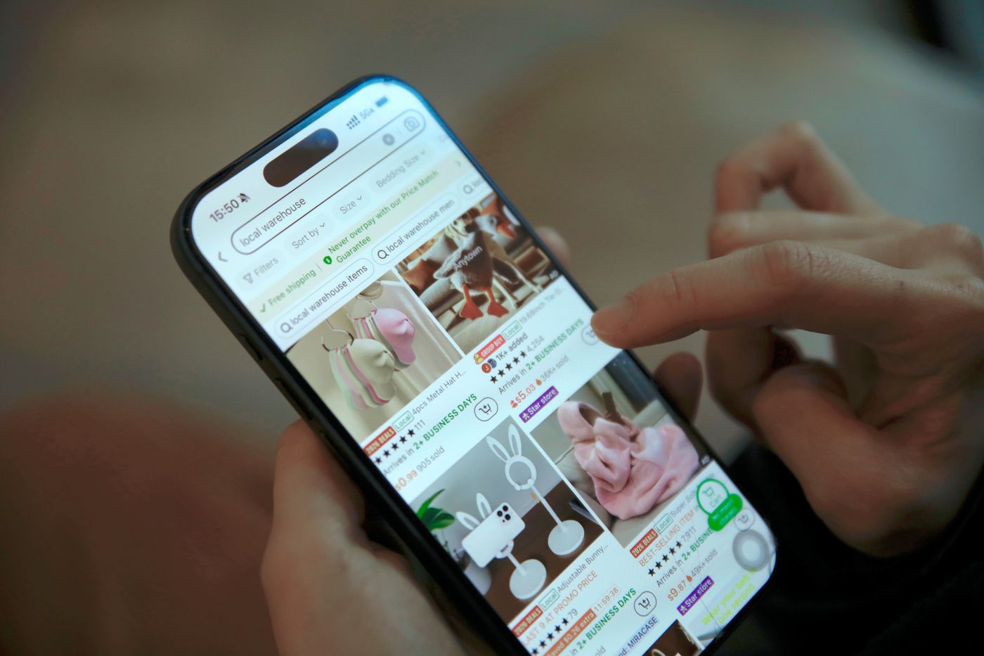 Customer browsing a modern ecommerce store on a smartphone