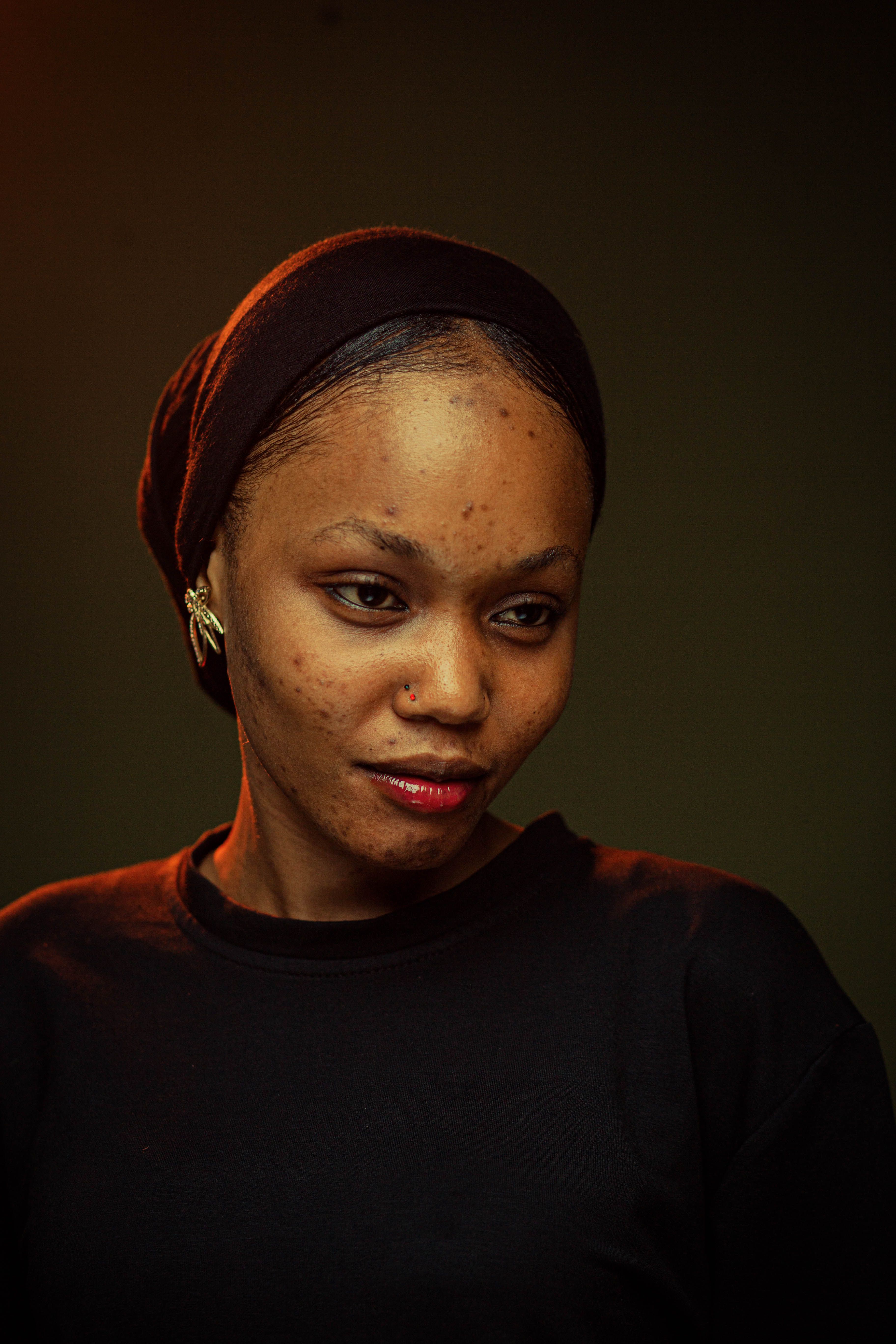 Elegant Portrait of Woman with Headscarf · Free Stock Photo