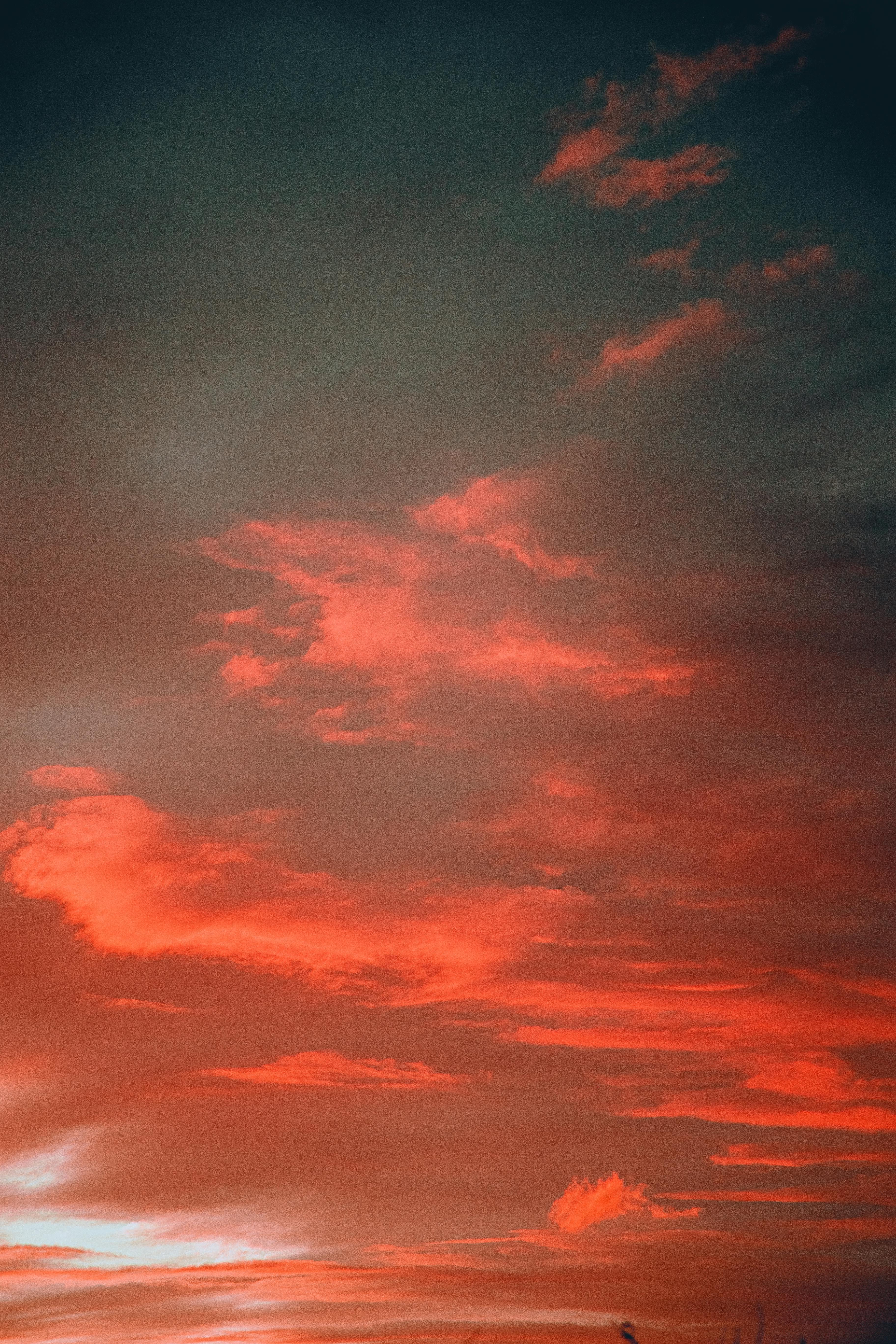 HD wallpaper sky sunset dusk panorama red clouds background  afterglow  Wallpaper Flare