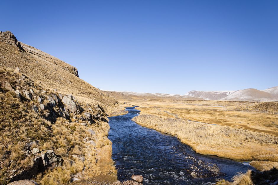 Best Full Day Group Shore Excursions Tours from Salaverry Port Review: Your Complete Guide to Peru's Ancient Wonders Review 2026 - Peaceful river scene in the highlands of Cayma, Arequipa, Peru, under a clear blue sky.