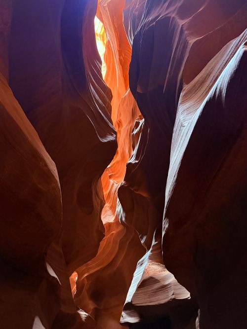Free Explore the stunning light and shadow play inside Antelope Canyon, Arizona. Stock Photo
