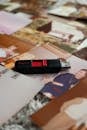 USB Drive on Vintage Family Photographs