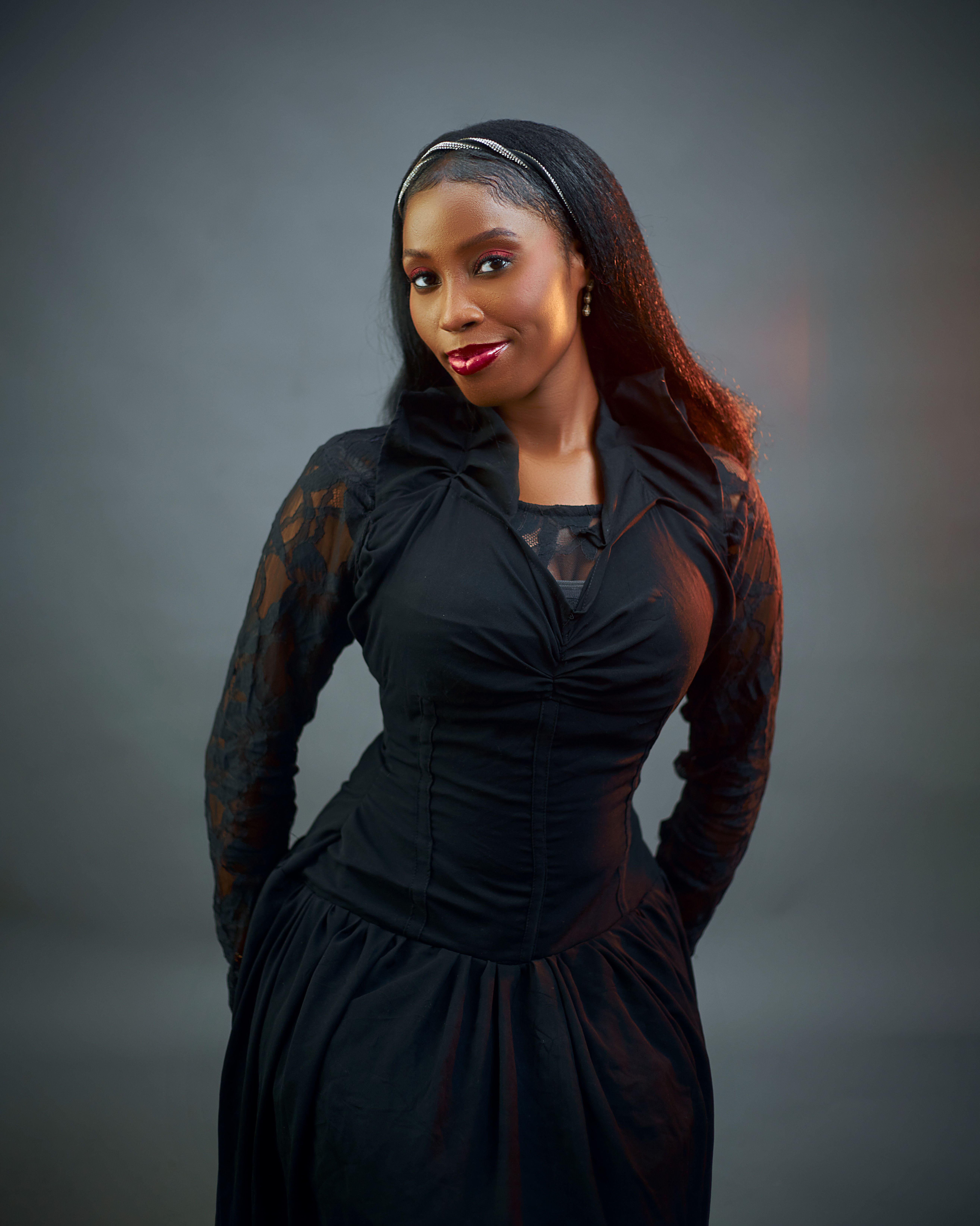 Elegant Portrait of a Woman in Black Attire · Free Stock Photo