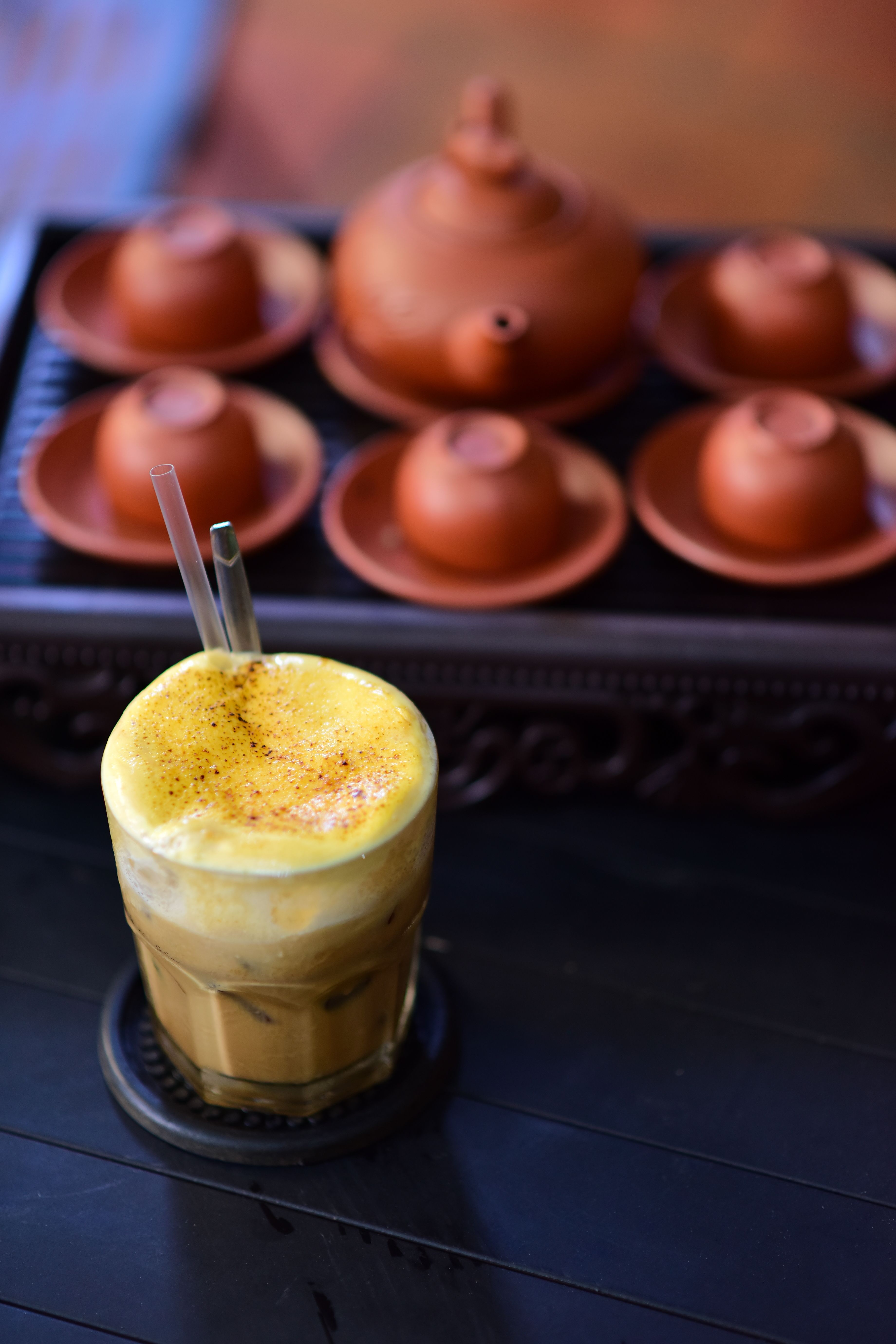 Taste the egg topping and coffee together to appreciate their contrast. Taste the egg topping and coffee together to appreciate their contrast.