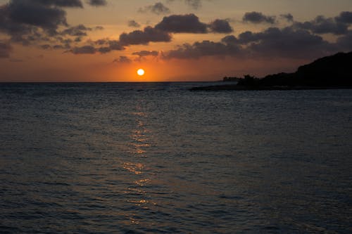 Бесплатное стоковое фото с закат, море, океан