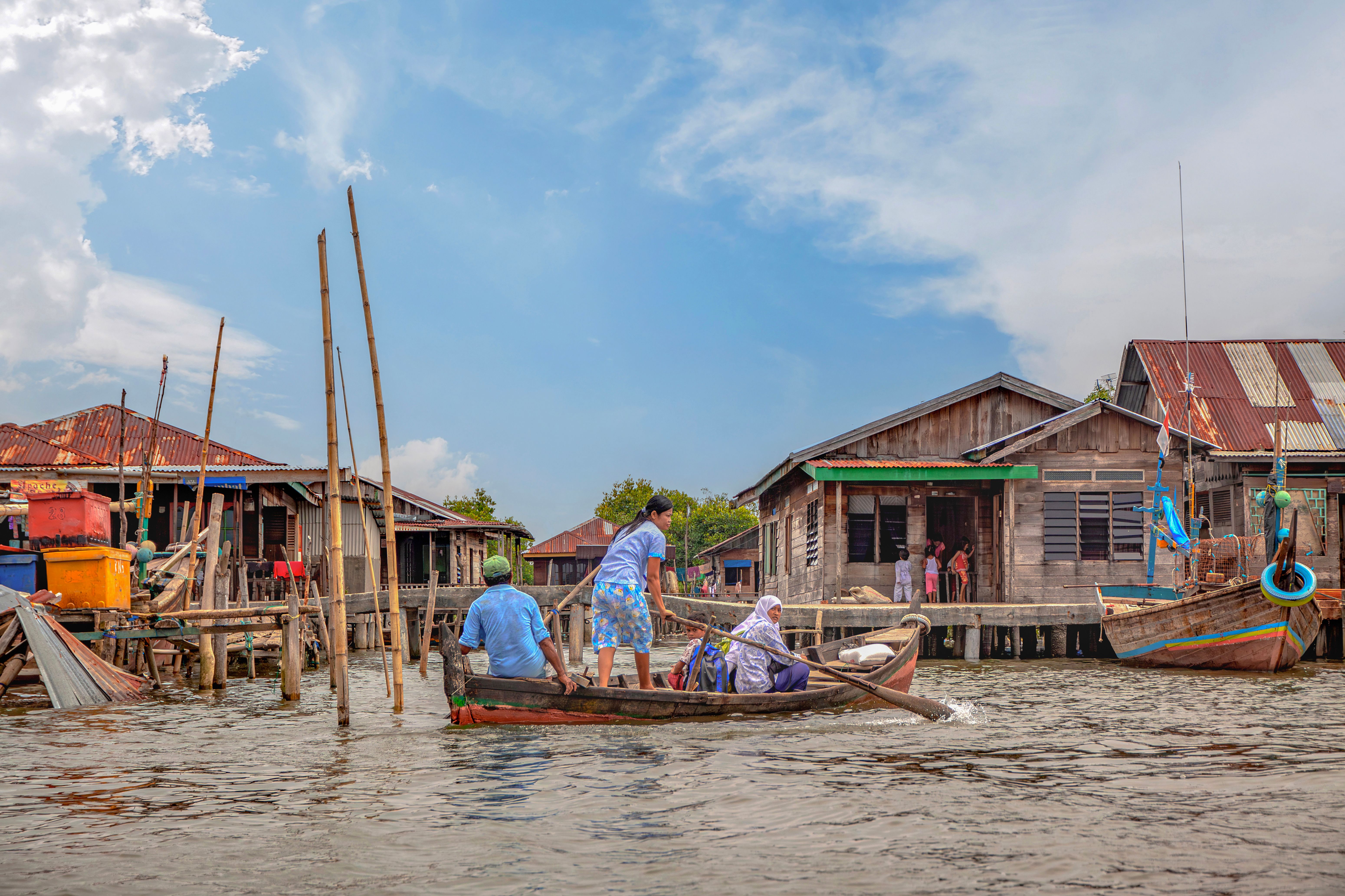 Traditional Waterfront Village in North Sumatra, Indonesia · Free Stock ...