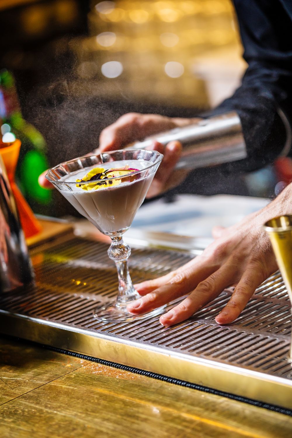 Elegant Cocktail Presentation At Bar Counter Free Stock Photo elegant-cocktail-presentation-at-bar-counter-free-stock-photo