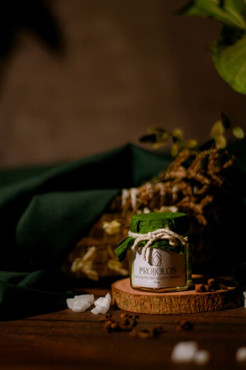 Free Organic eco-friendly candle with rustic decor in Dhaka, Bangladesh. Stock Photo