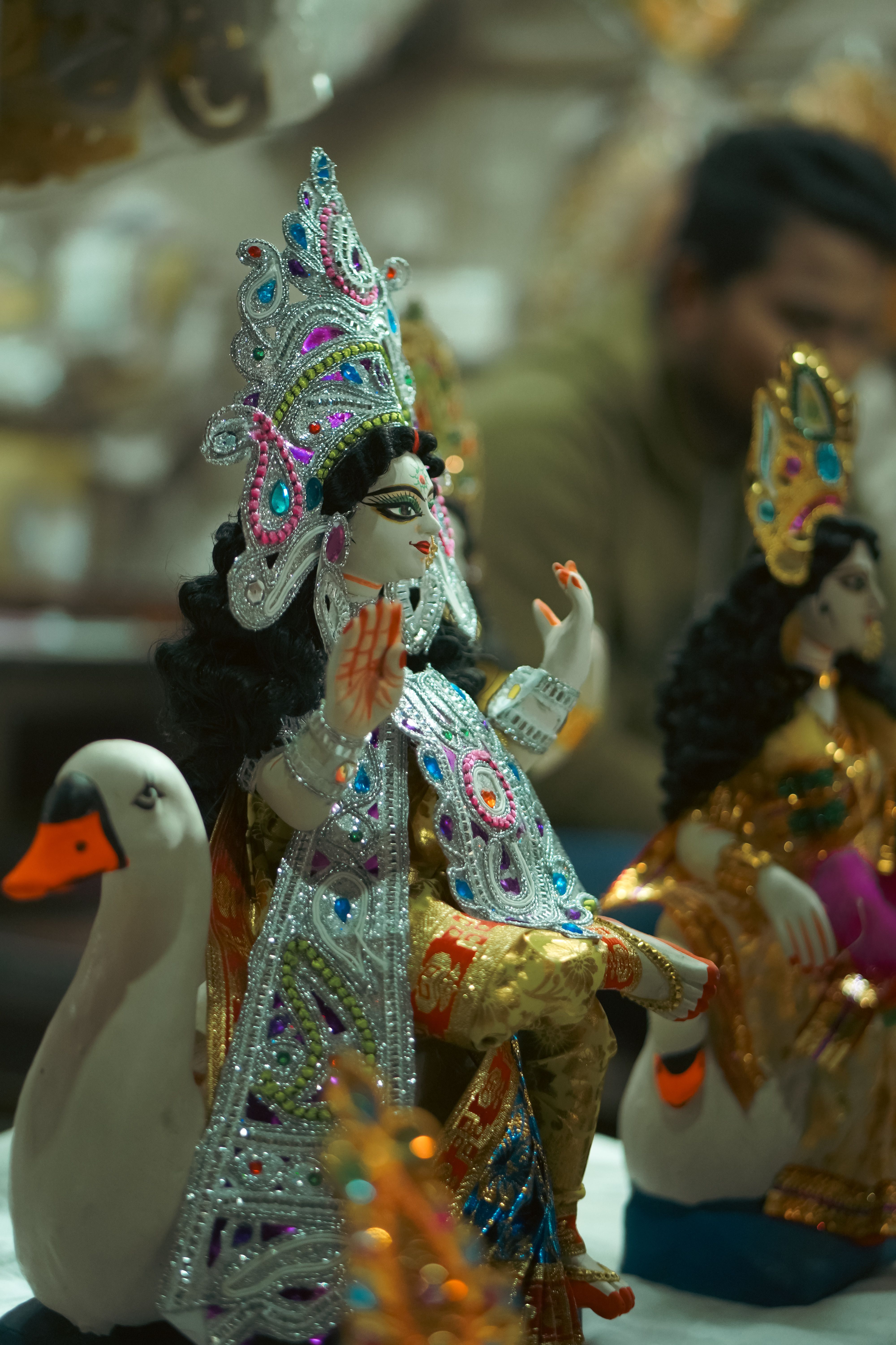Colorful Hindu Goddess Statues on Display · Free Stock Photo