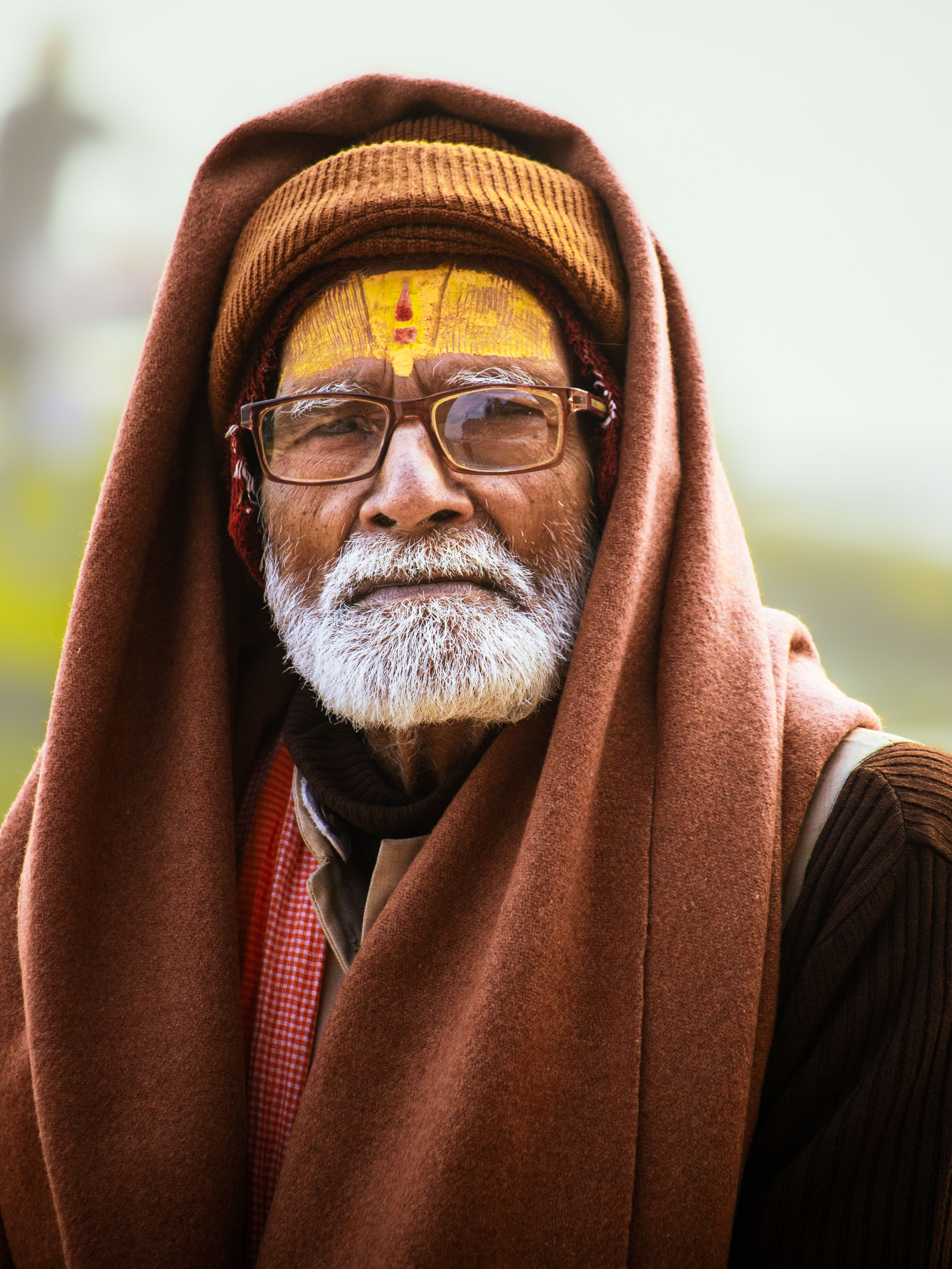 Elderly Indian Man with Traditional Attire in Varanasi · Free Stock Photo