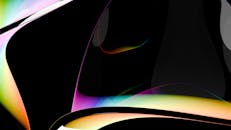 Abstract Rainbow Light Reflection on Black Surface