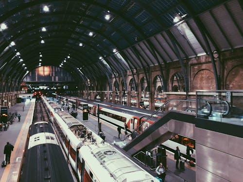 People Walking Inside a Train Station