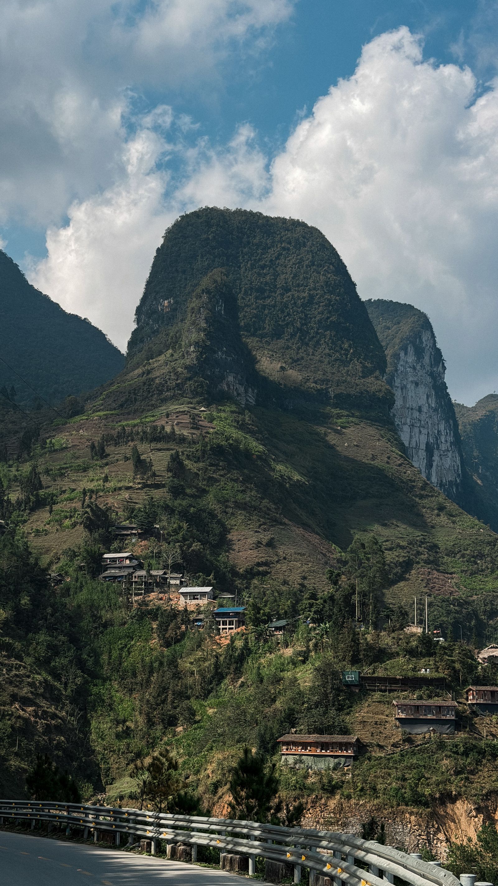 Mountain village view in Ha Giang Vietnam showing travel photography along the journey