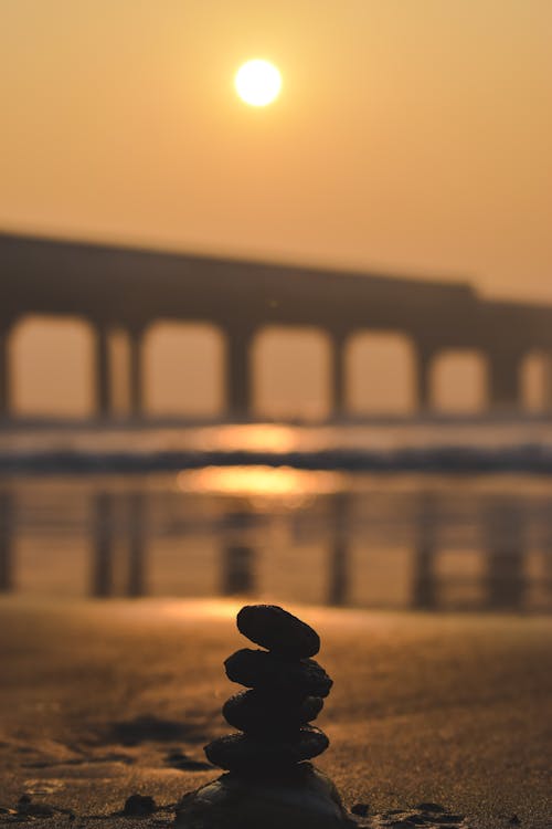 Základová fotografie zdarma na téma kameny, most Bay Bridge, pláž