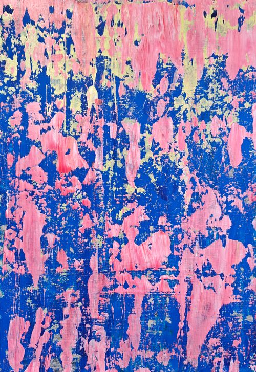 Free Colorful abstract texture with pink, blue, and yellow hues, showcasing dynamic and artistic brushstrokes. Stock Photo