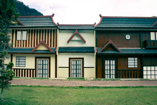 Exterior view of a traditional wooden Japanese-style house with a modern architectural touch.