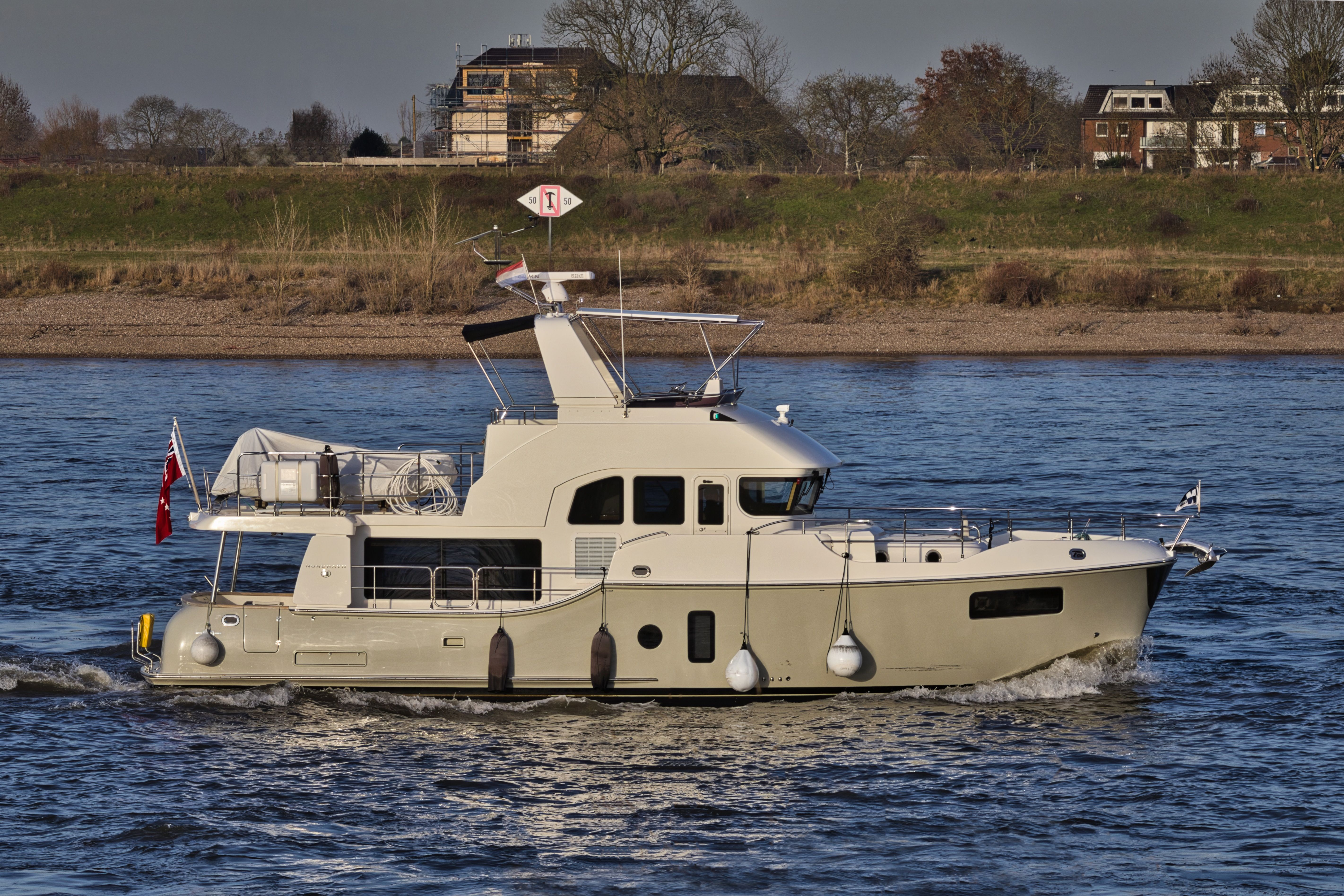 Luxury Motor Yacht on a Scenic River Cruise