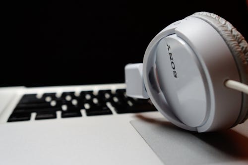 Free White Sony Over-ear Headphones Stock Photo
