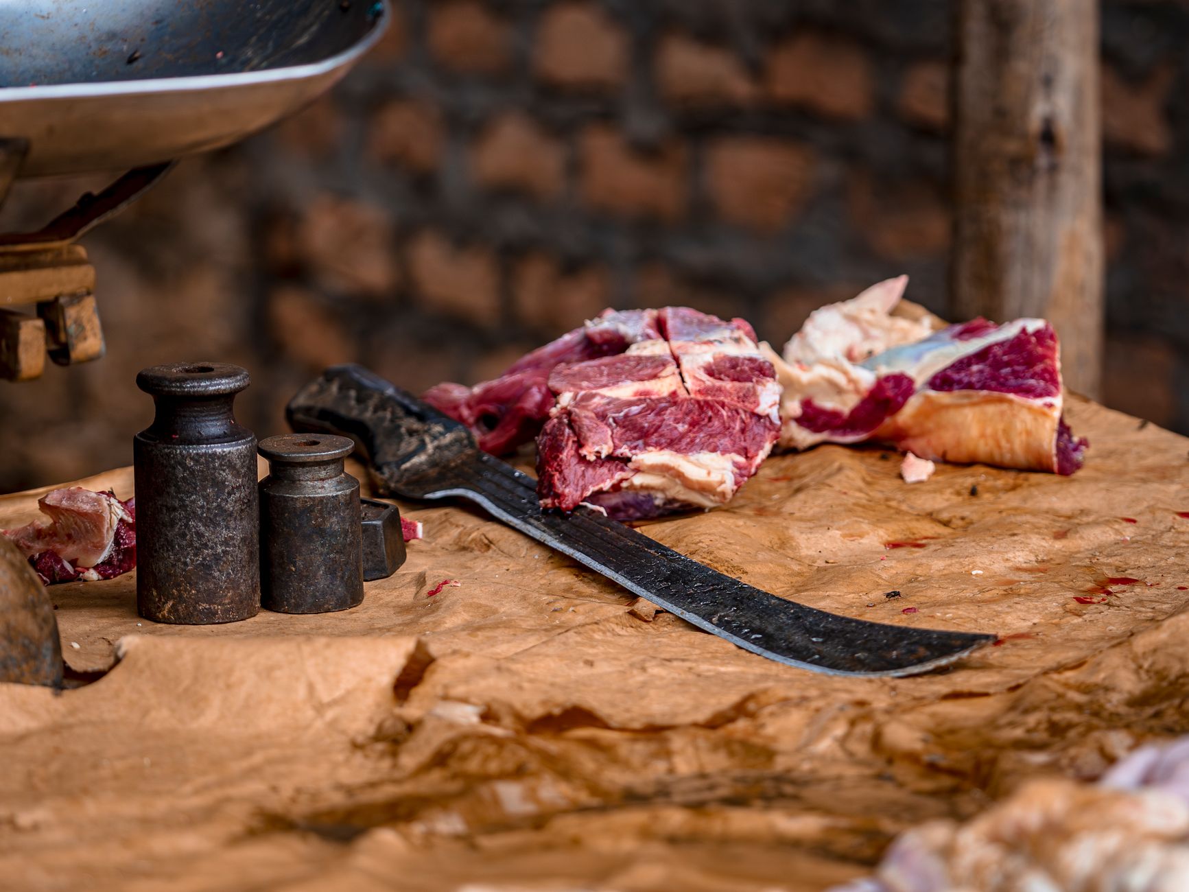 Rabbit meat on cutting board