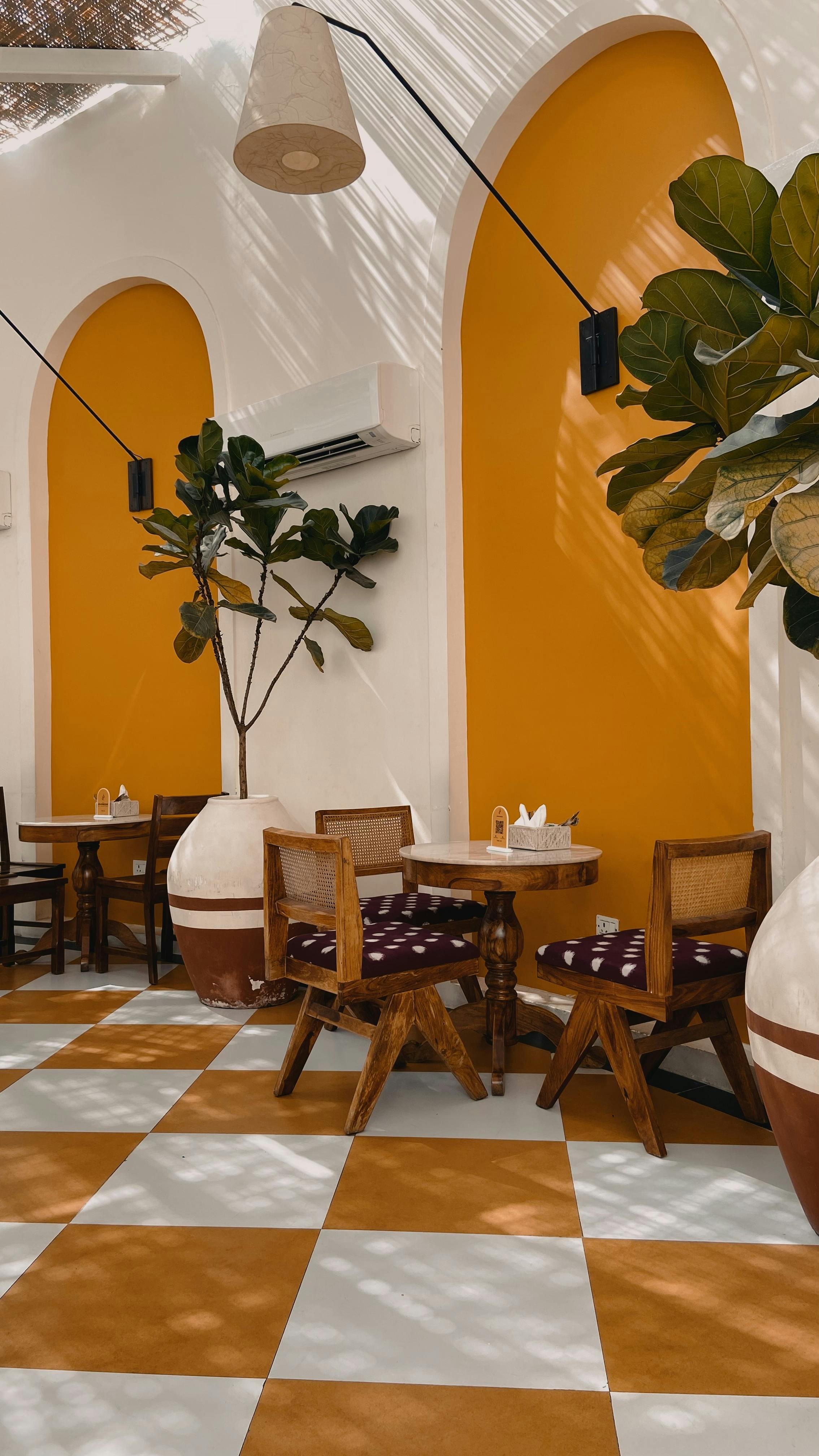 Stylish outdoor cafe in Hyderabad