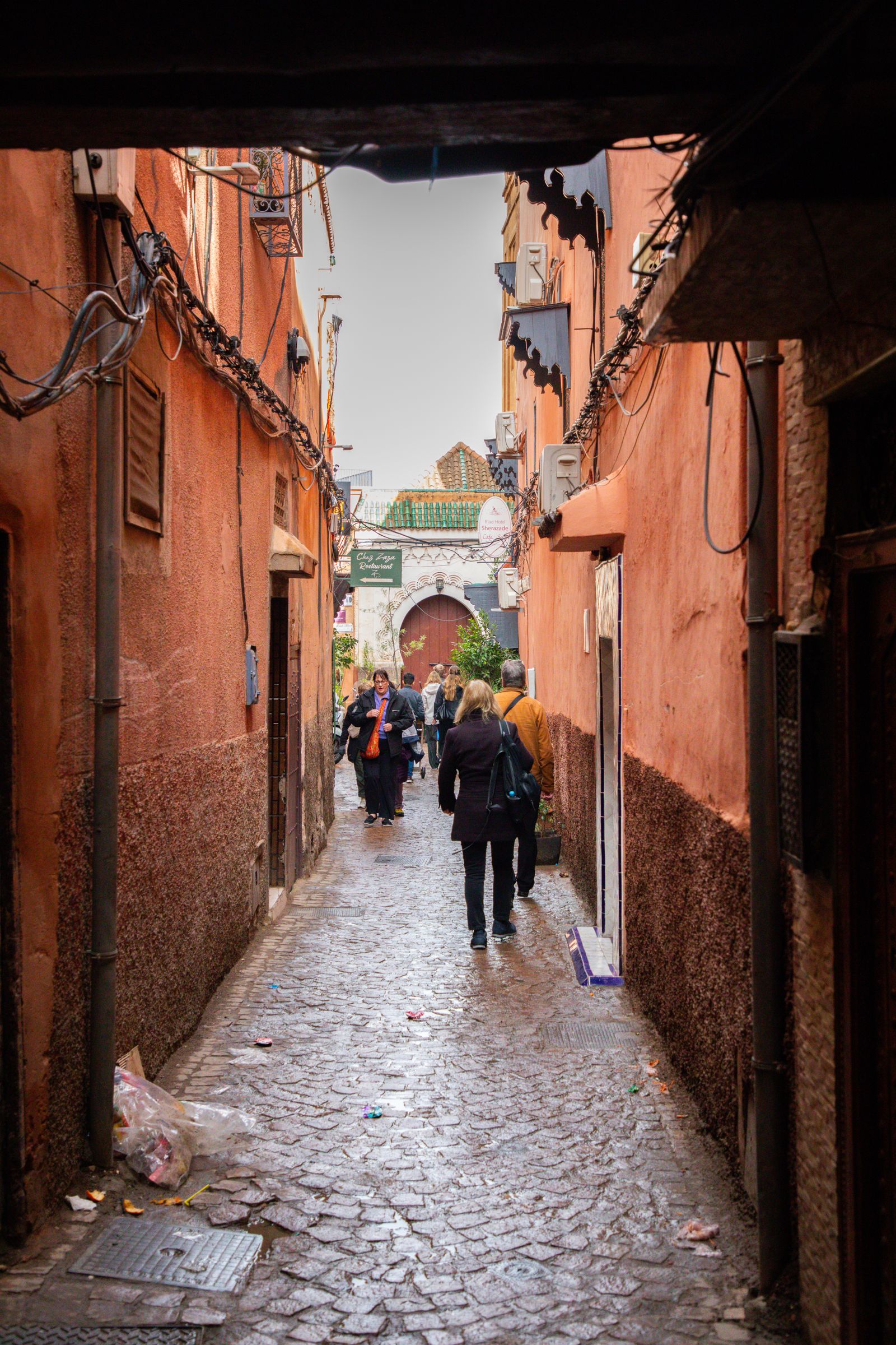 Vibrant alleys of Marrakech's Medina market