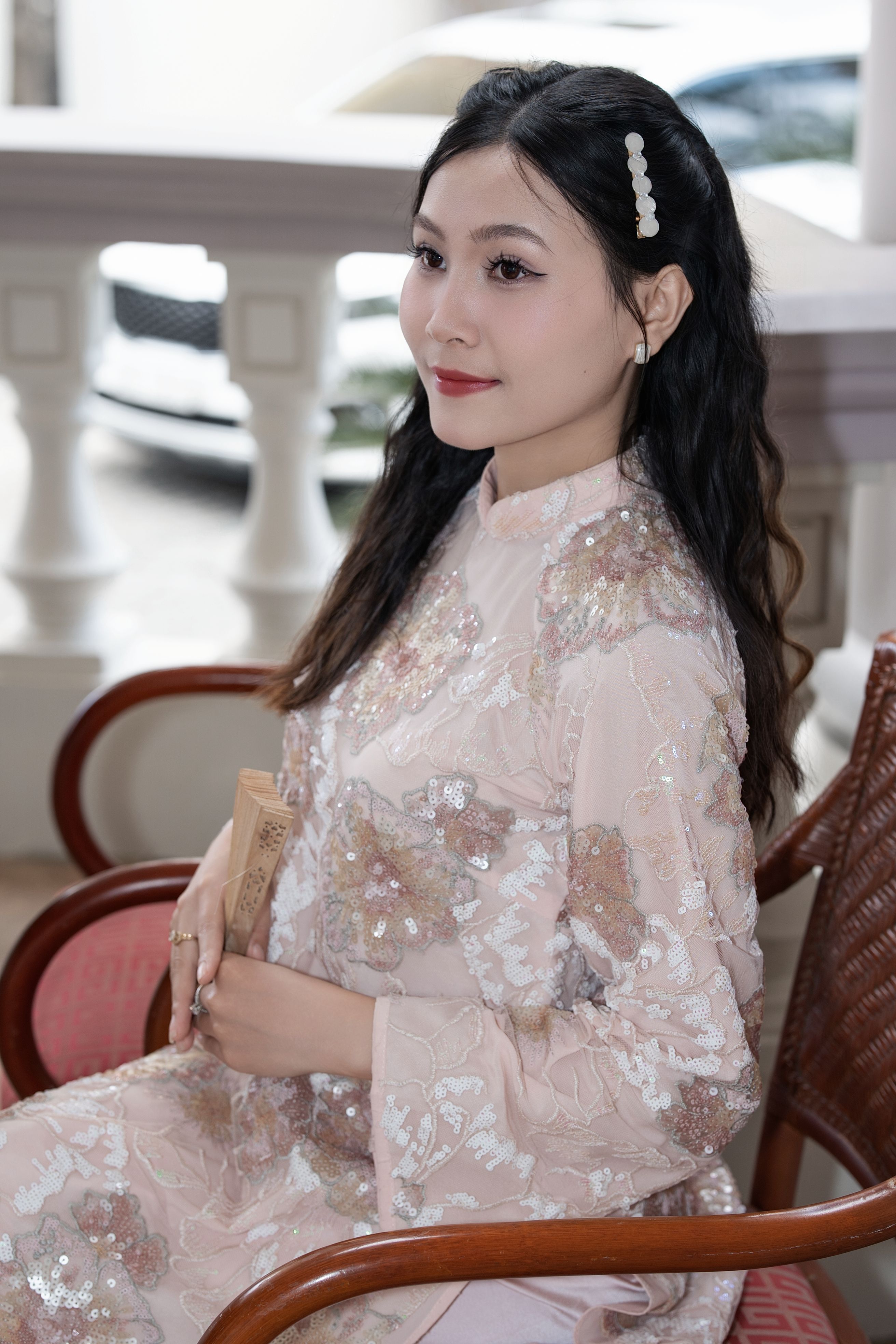 Elegant Woman in Traditional Attire Indoors · Free Stock Photo