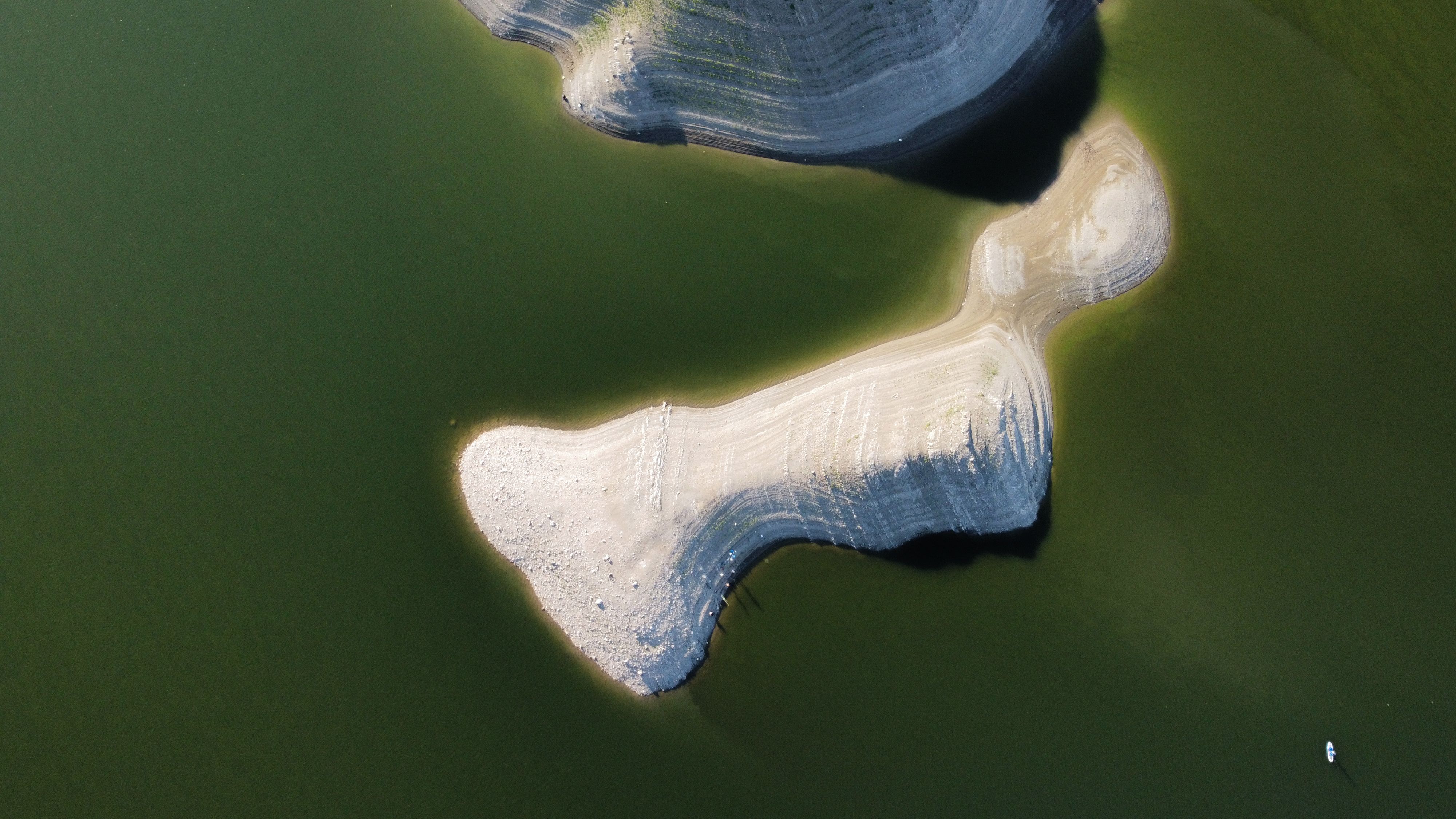Aerial View of Unique Geological Island Formation · Free Stock Photo