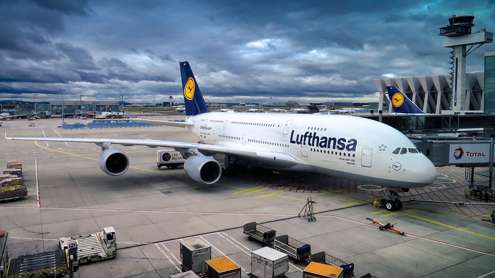 Airbus passenger jet on runway