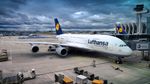 Booking flight on laptop