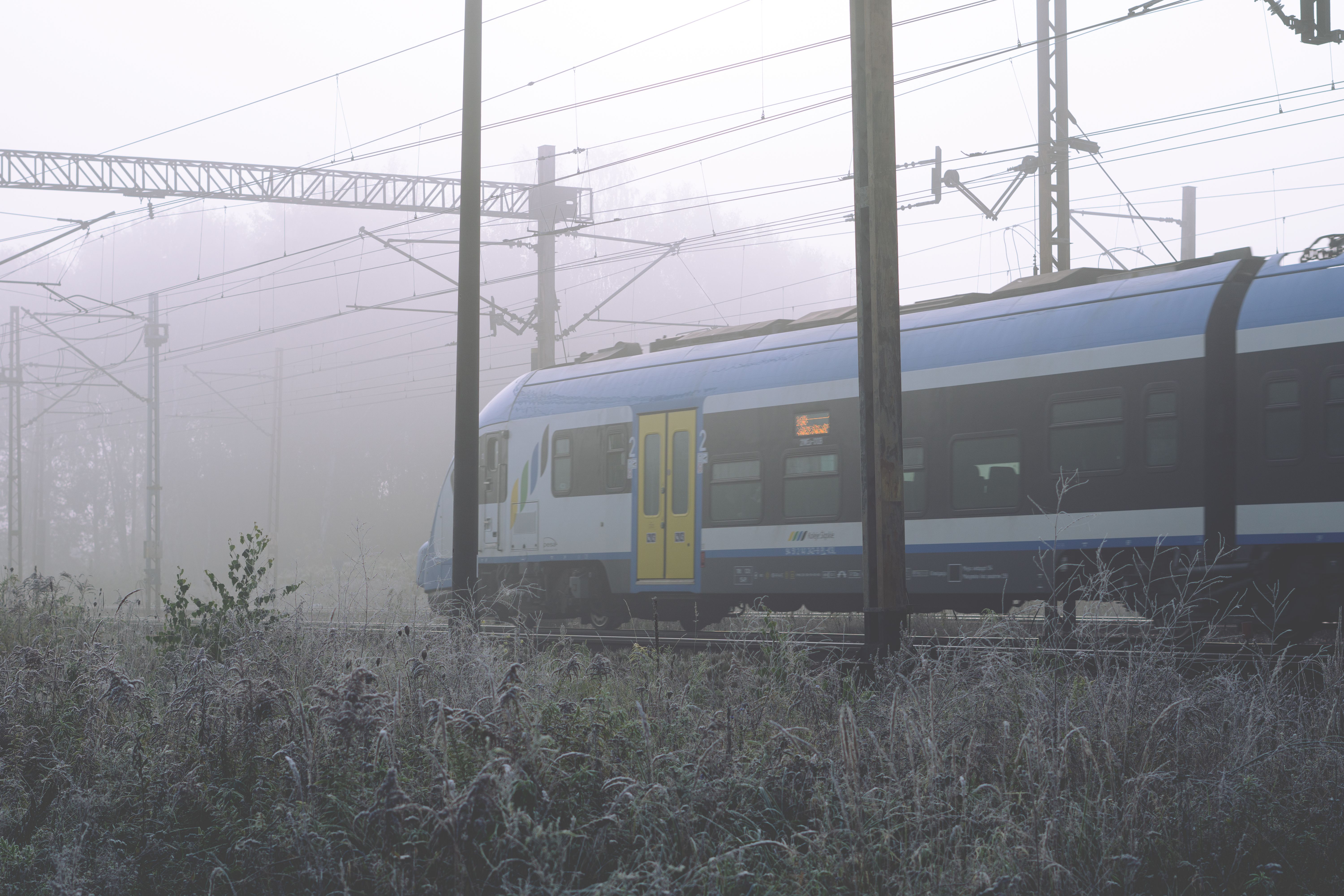 P or I train of the Ring Rail Line at Helsinki Airport station, Finland