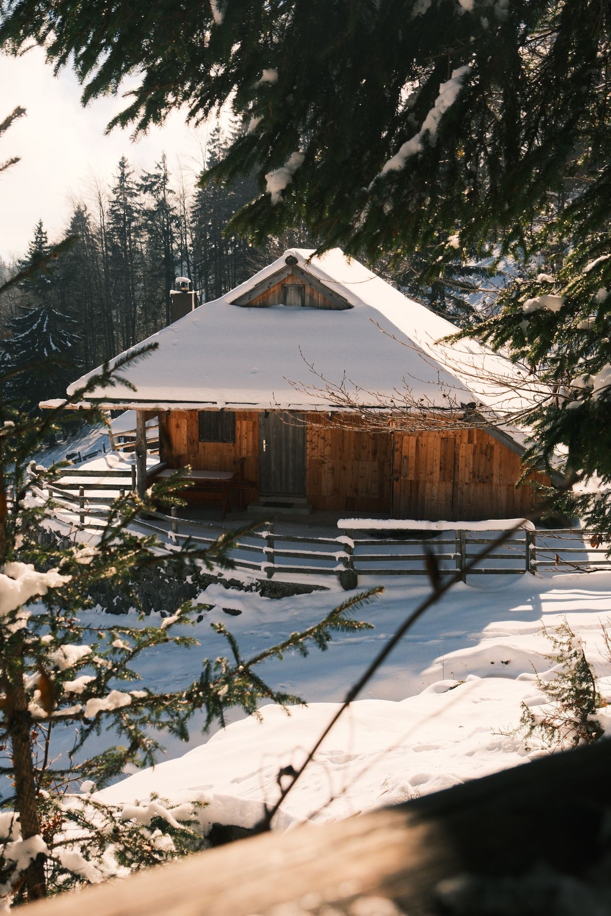Brown Wooden House on Snow Covered Ground · Free Stock Photo