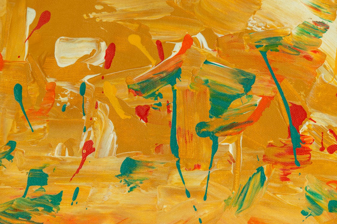 কবিতাঃ একটা কলম চাই ,ছায়ার গল্প 2 Blue, Green and Brown Abstract Painting