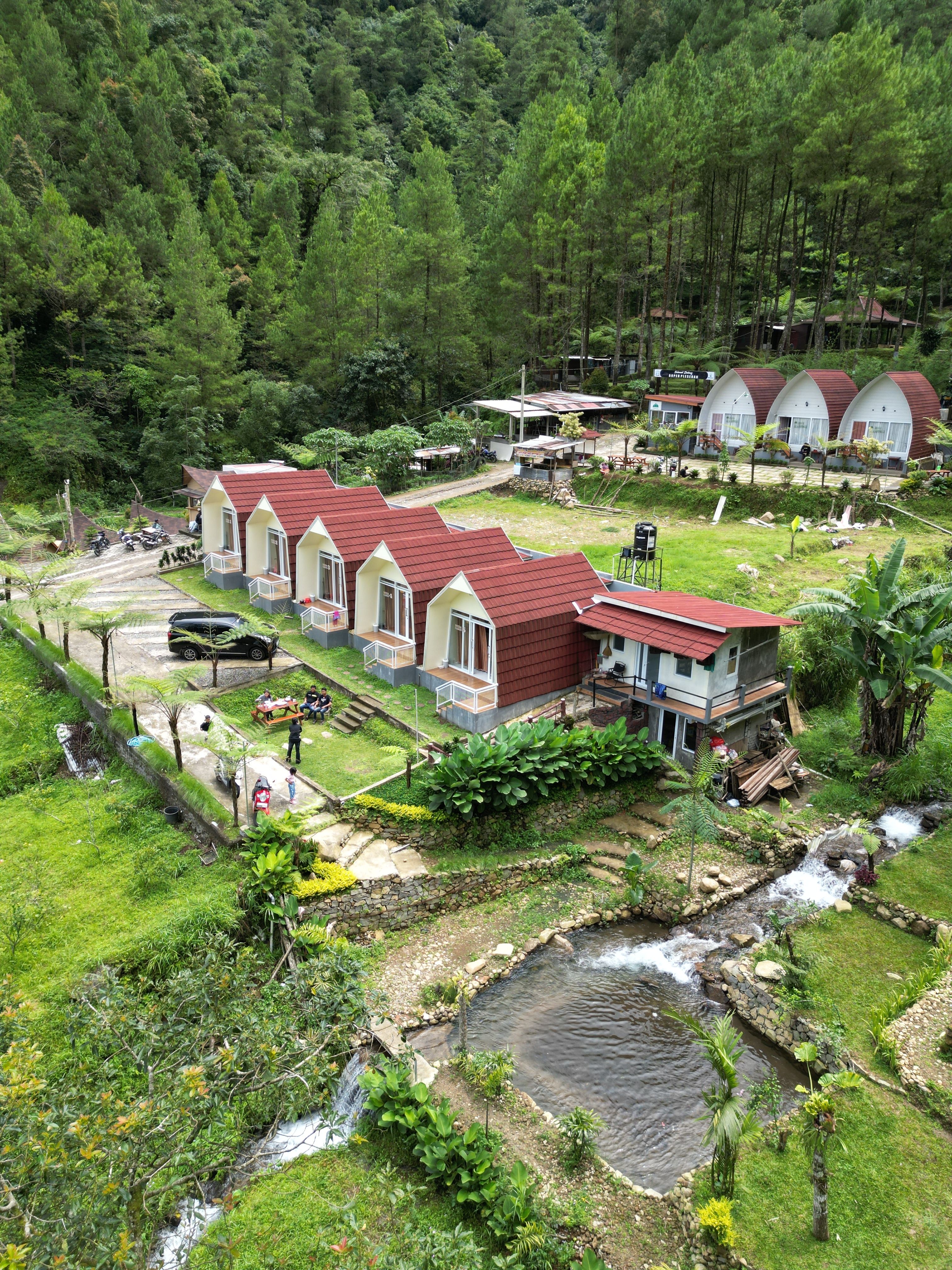 Charming Cabins in Lush Indonesian Countryside · Free Stock Photo