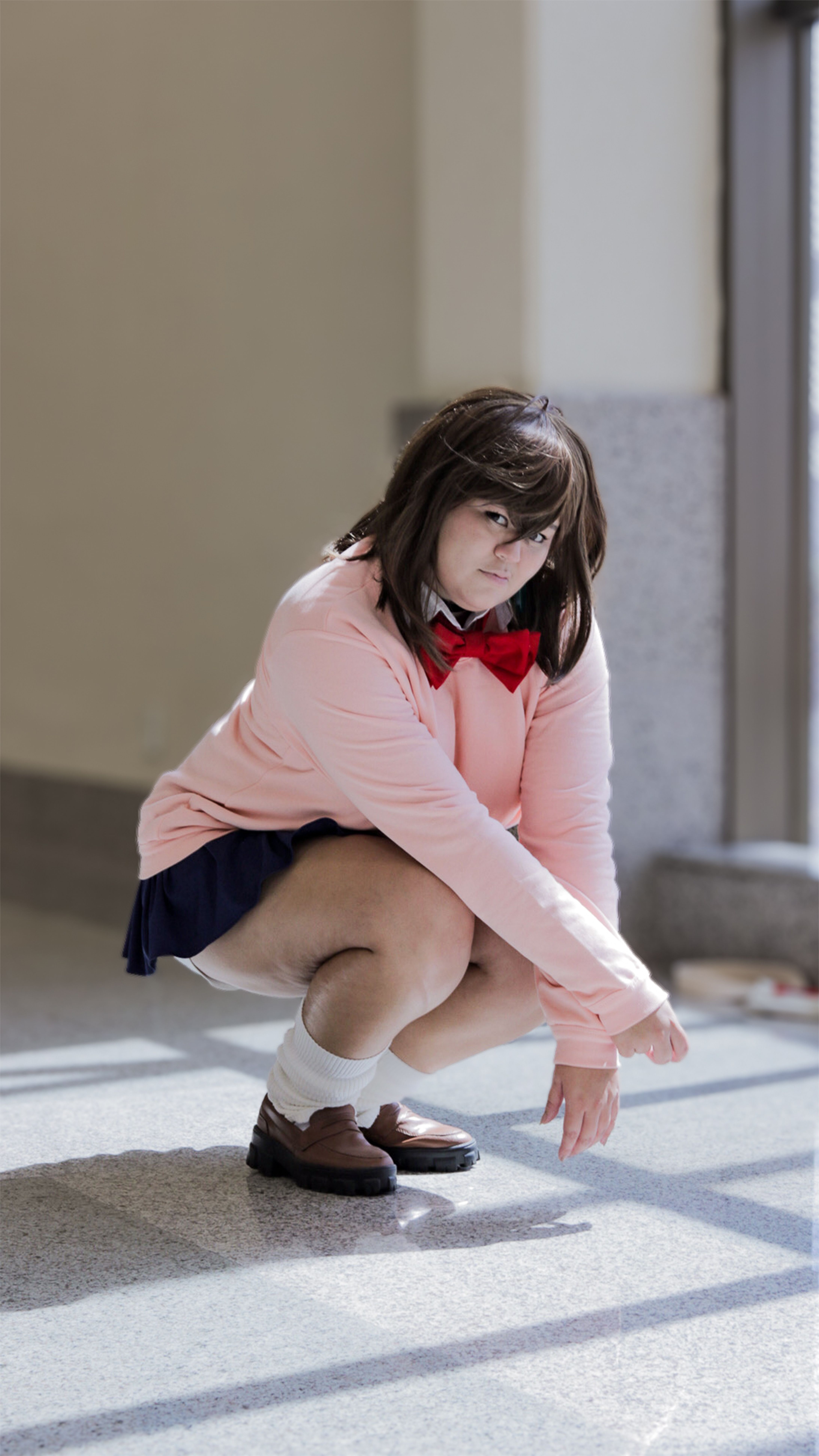 Anime Cosplay Character in Indoor Setting