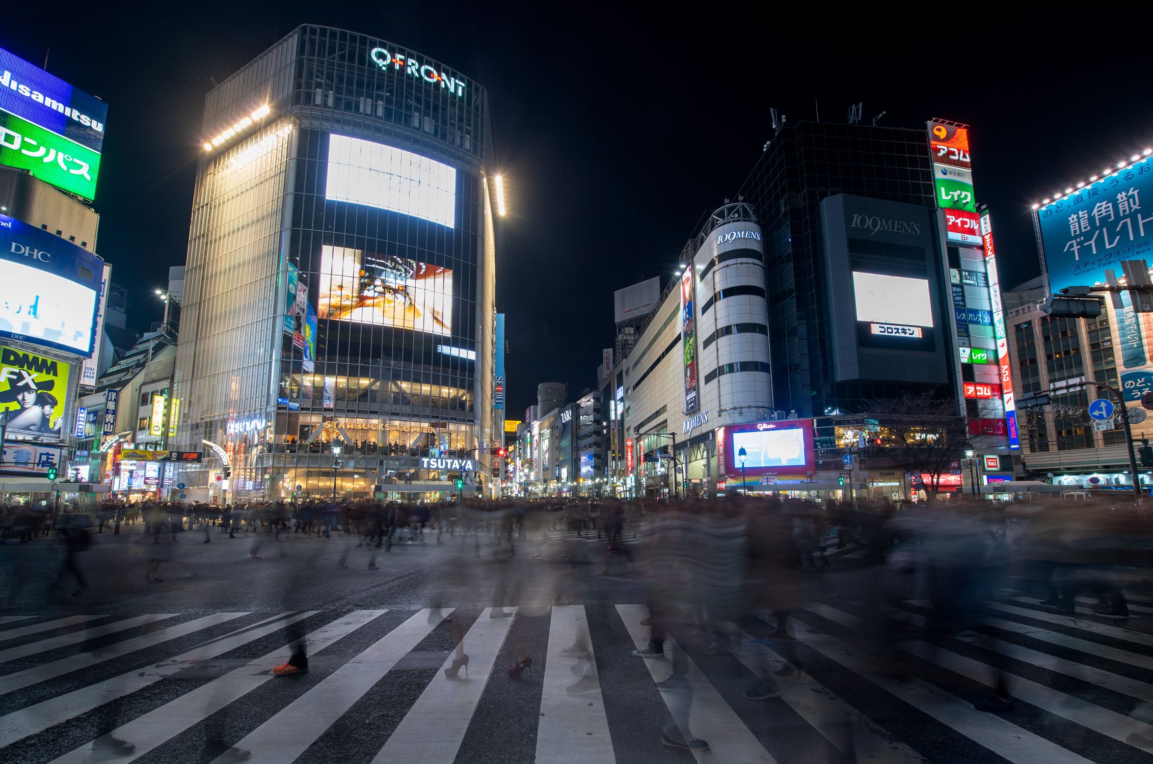 Vibrant Nightlife at Shibuya Crossing, Tokyo · Free Stock Photo