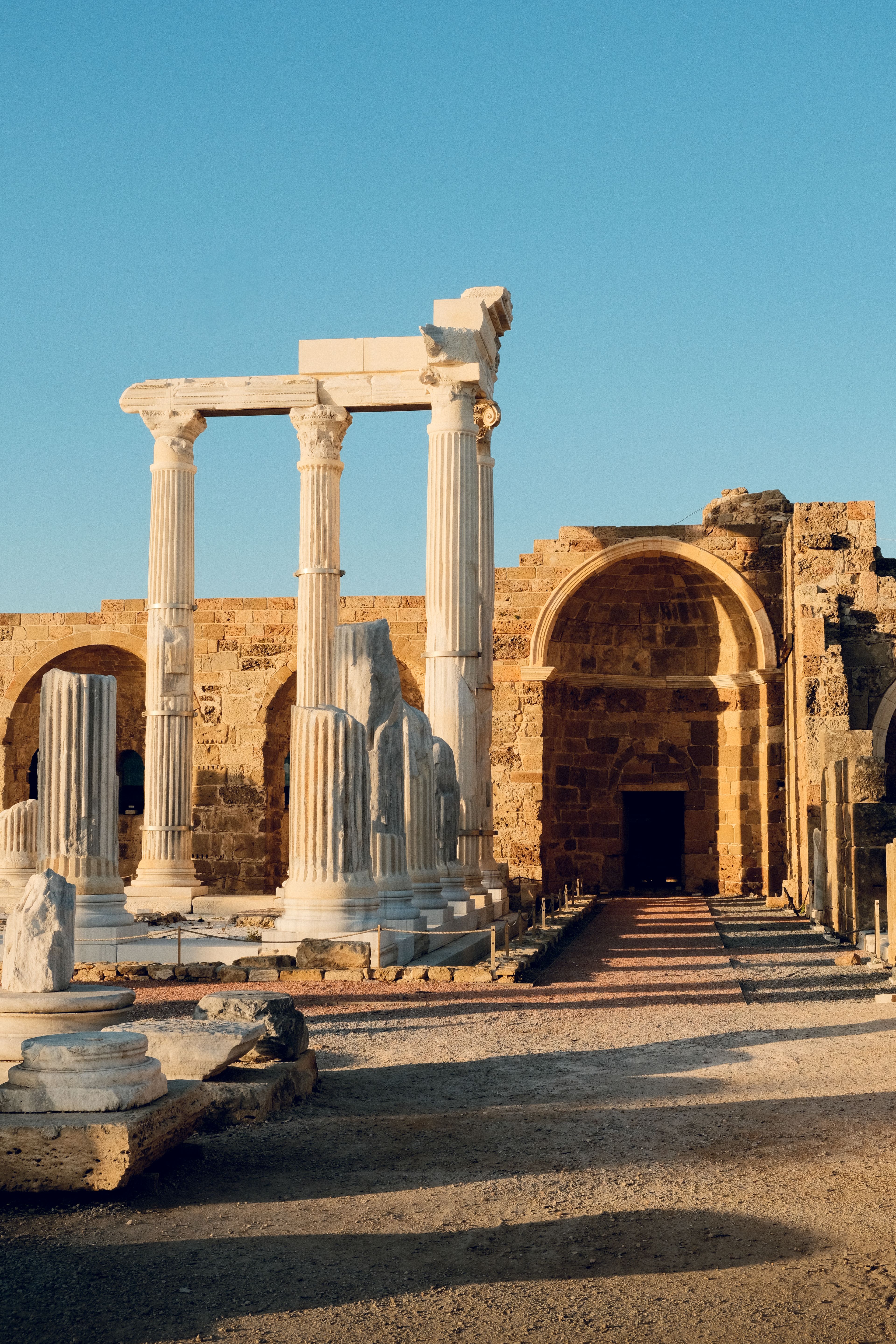 Ancient Roman Ruins in Golden Hour Light · Free Stock Photo