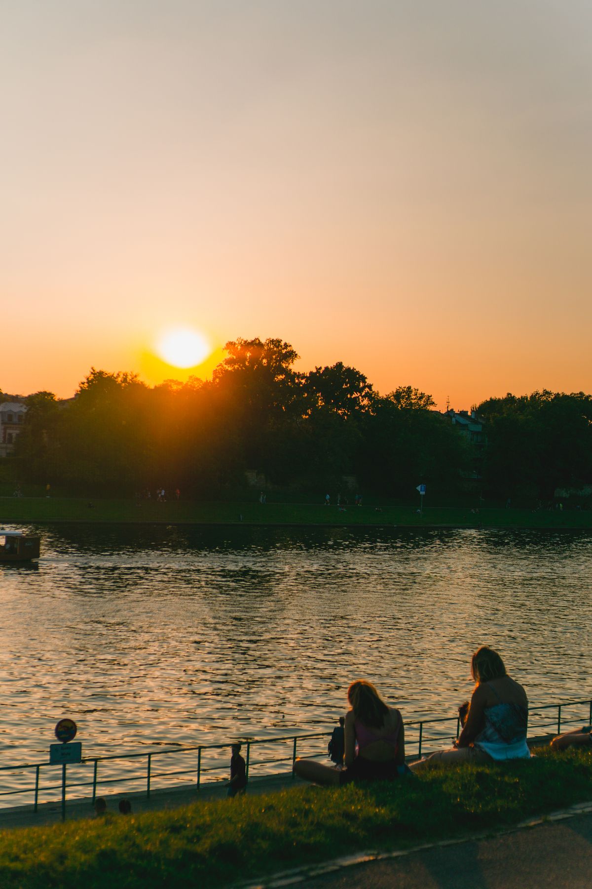Apus la Cracovia, lângă Vistula