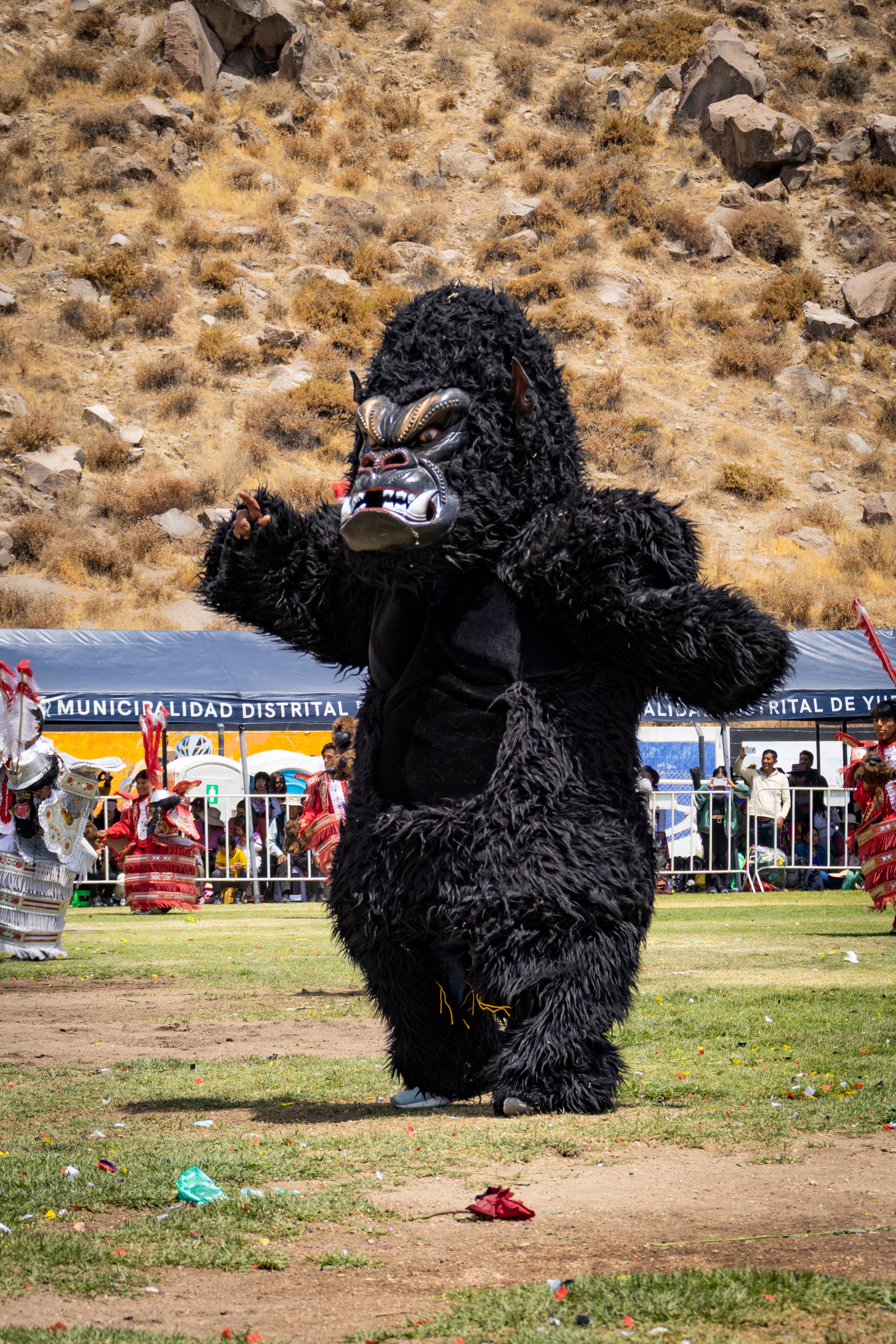 Traditional Andean festival with folkloric dance