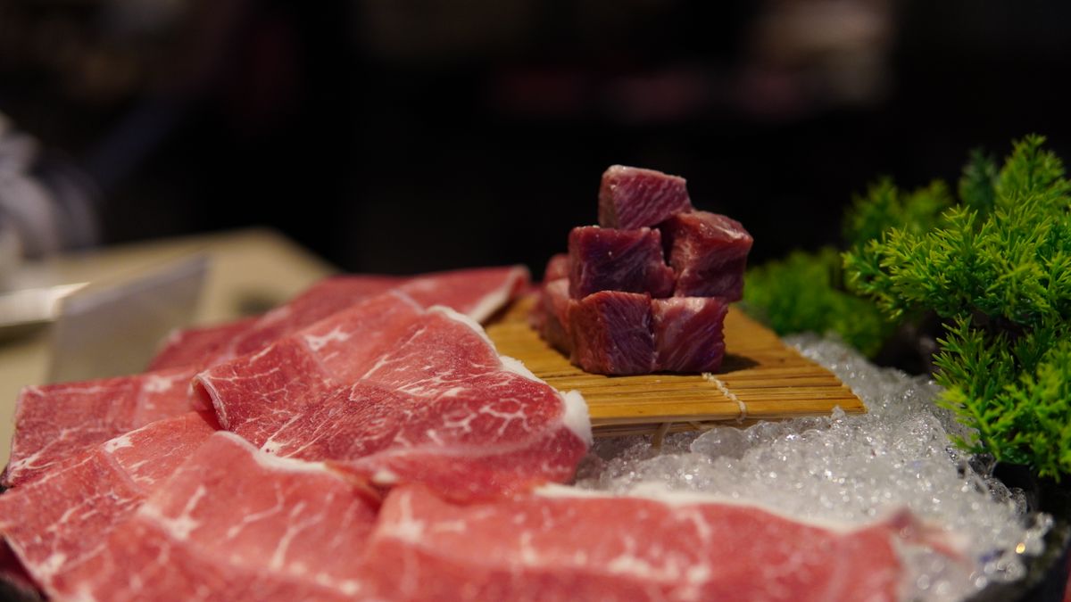 Fresh beef cuts prepared for cooking