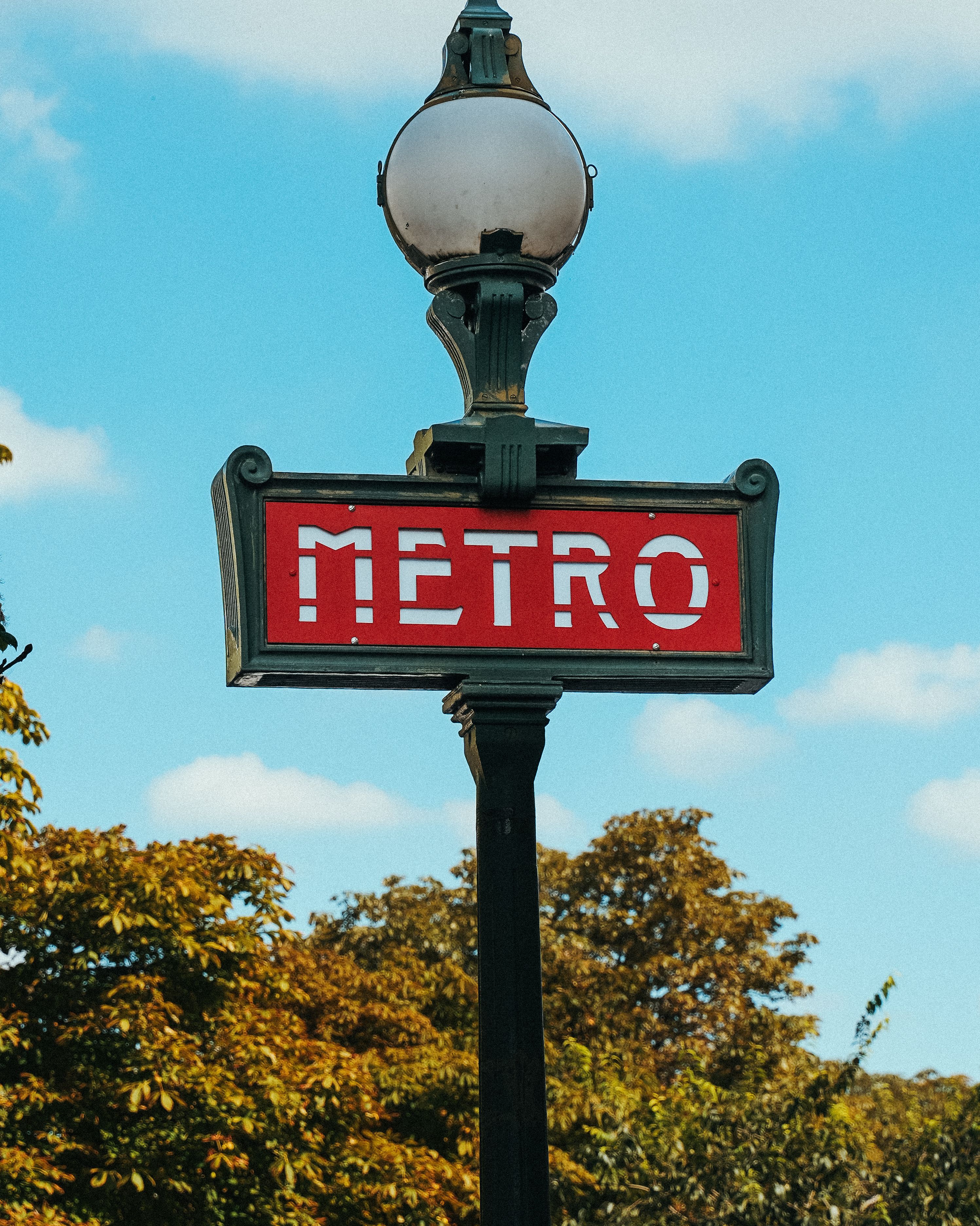 Vintage Metro Sign in Central Paris · Free Stock Photo