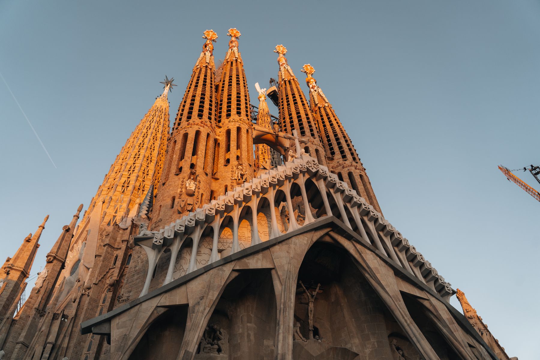 Sagrada Familia in Barcelona at sunset