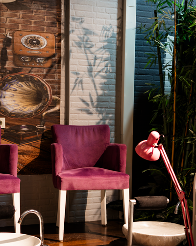 Lush spa pedicure setting