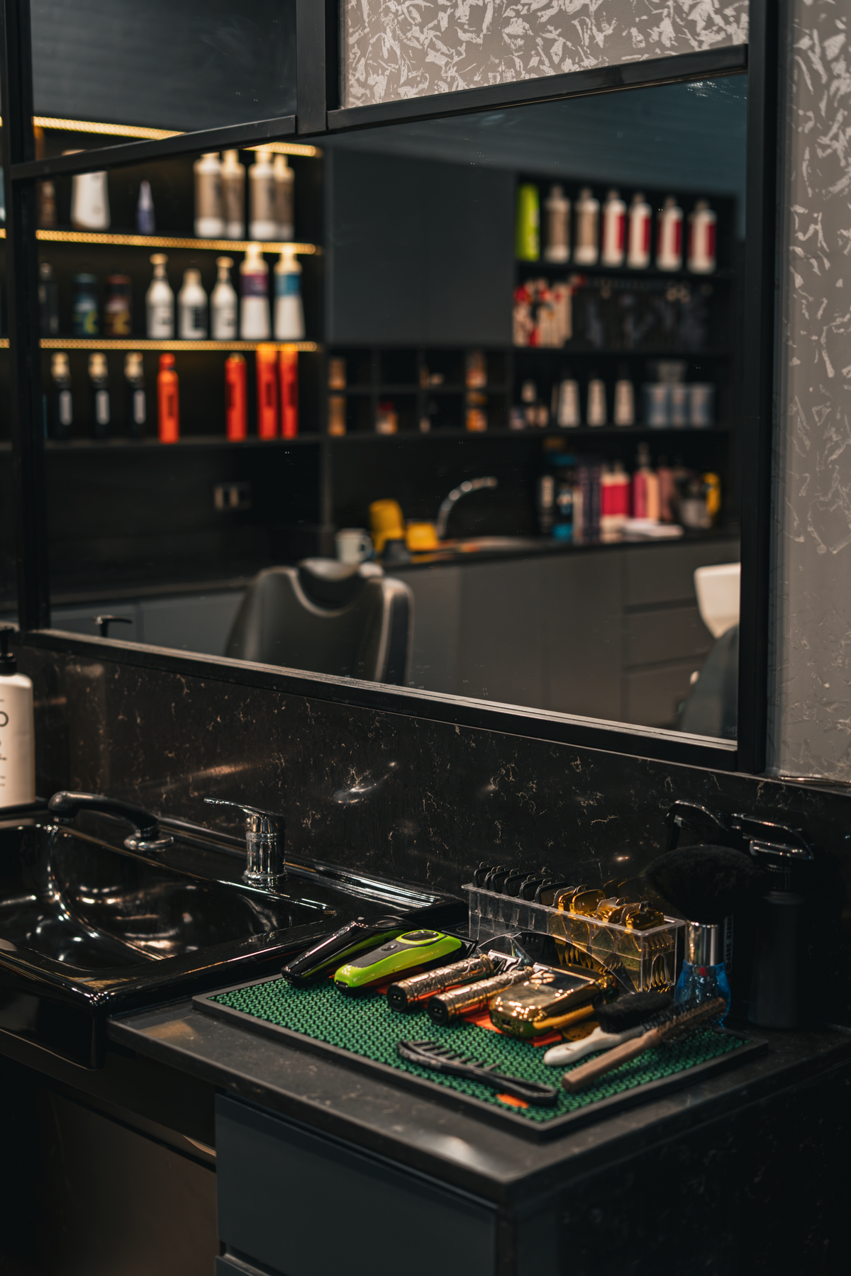 Estação profissional de barbearia
