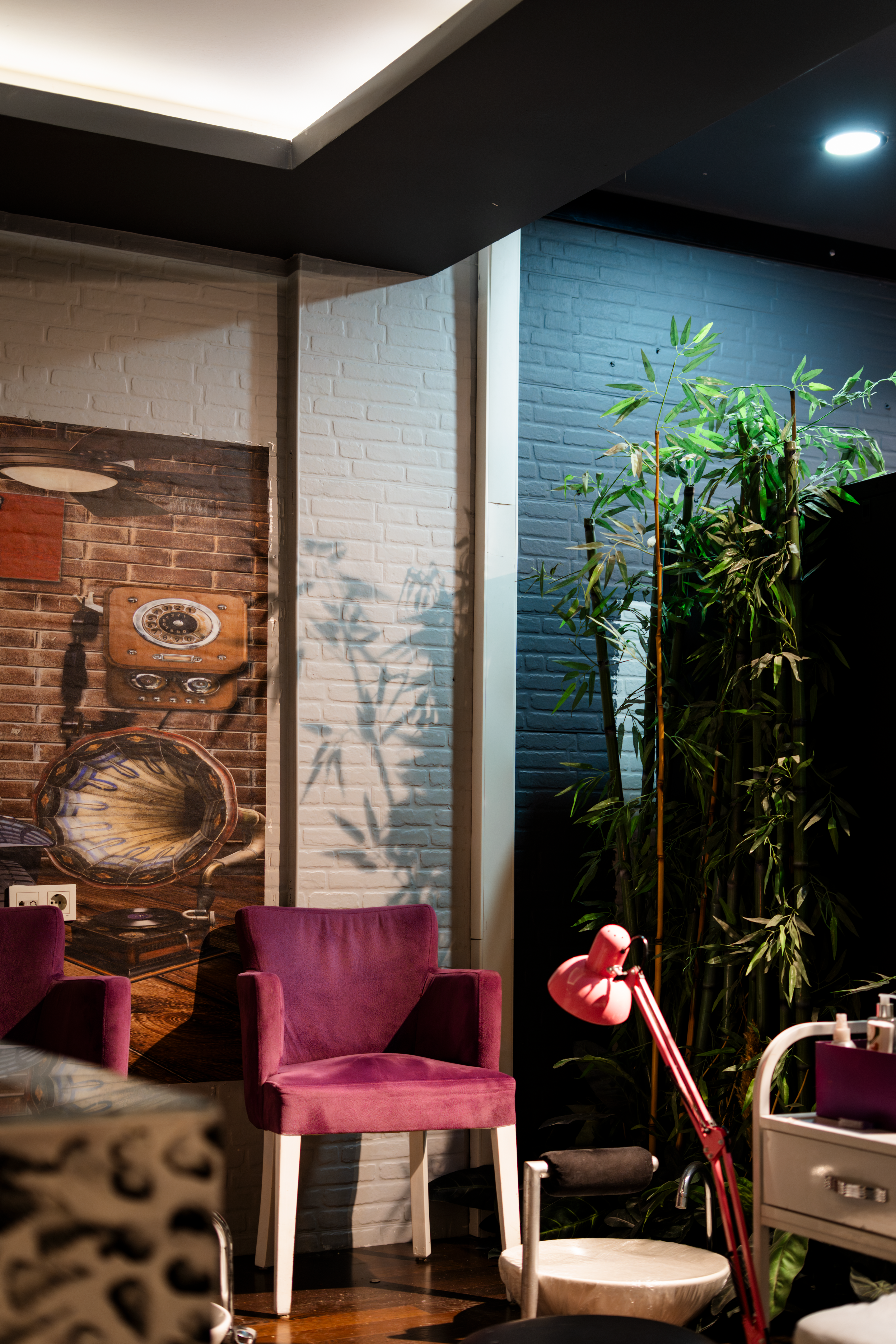 elegant woman in luxury salon chair