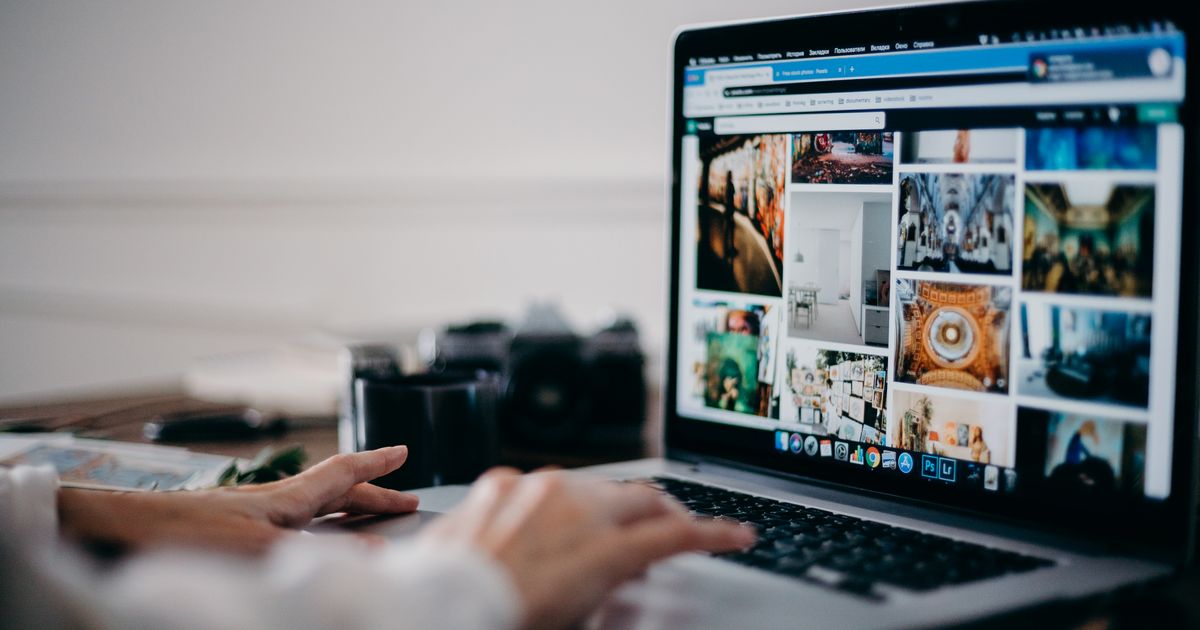 Property search on a laptop screen