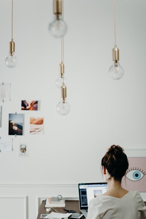 Free Woman Using Her Laptop Stock Photo