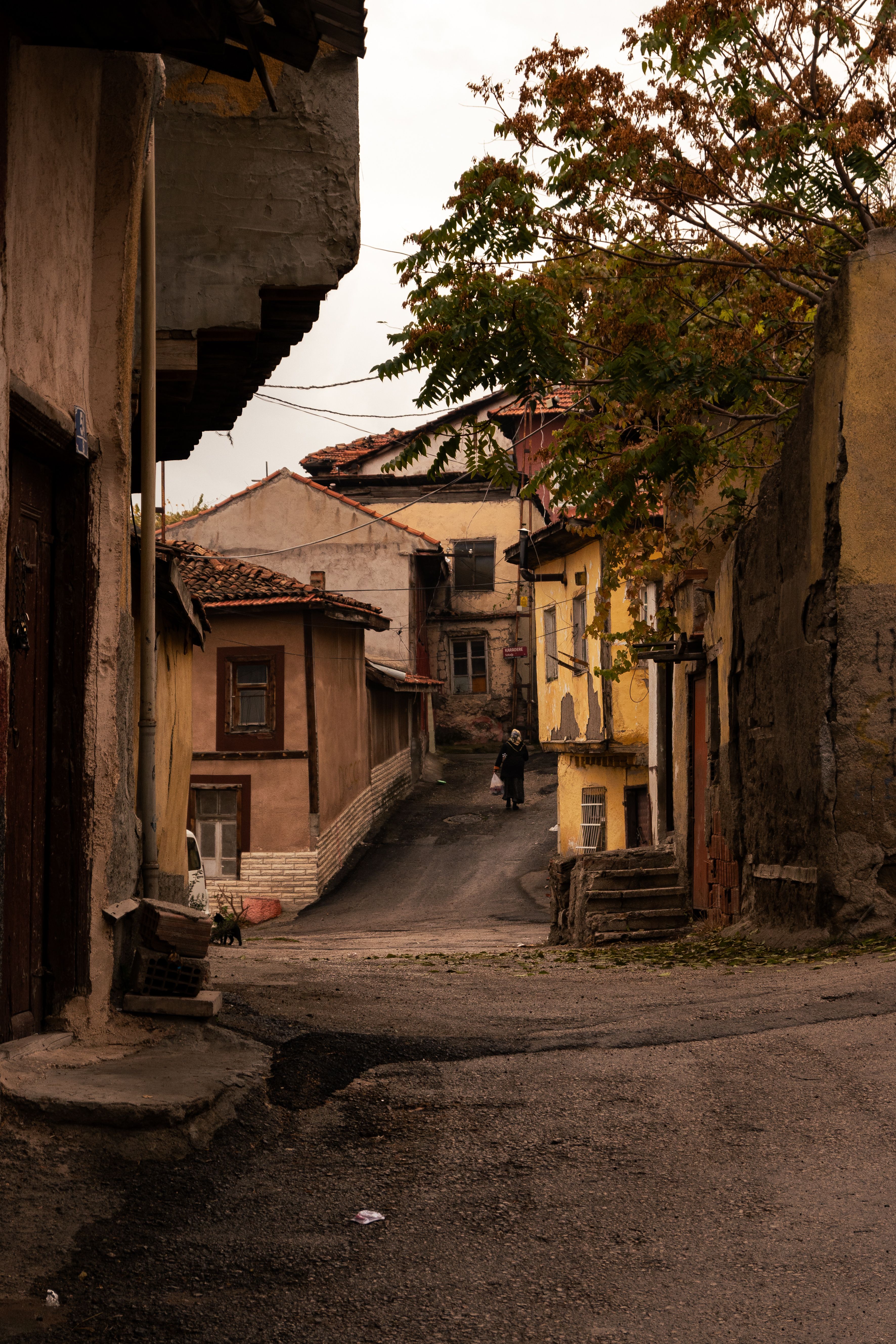Charming Narrow Street in Rustic Village Setting · Free Stock Photo